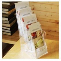 크리스탈 A6 브로셔 스탠드 팜플렛 카탈로그 인스타맛집 브로슈어 제품설명서, 4단