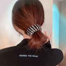 볼륨포니 헤어핀 똥머리핀 올림머리 만두핀 로에드 큐빅 당고머리