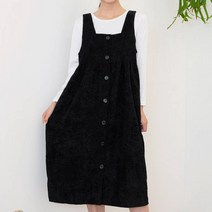 골덴 어깨끈원피스