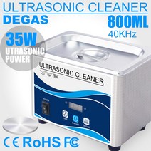 초음파세척기 가정용 디지털 크리너 60W 스텐 800ml 안경 쥬얼리, EU, 0.8L Degas 35W