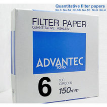 정량여과지 No6 (ADVANTEC) 150mm-185mm 필터 페이퍼 FILTER PAPER Quantitative 어드밴텍 TOYO, 185mm (TY6-185)