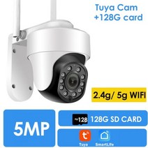 감시카메라 cctv 베이비 캠 MP 투야 와이파이 IP 카메라 실외 G 무선 비디오 감시 알렉사 구글 홈 보안 CCTV 스마트 라이프 앱 보호, Tuya Camera X128G SD_CHINA | 미