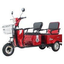 세발오토바이 어르신 다인승 바이크, 48V, 레드 12a