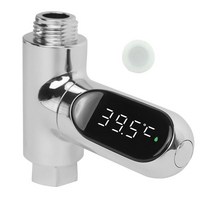 샤워기온도계 LED 스마트 샤워 헤드 led 디지털 디스플레이 주방 8-85℃ 전기 게이지 베이비 케어 abs pc 욕실 액세서리, 2세대