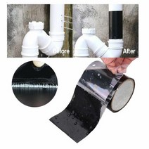 수프 초강력 파이프 배관 누수 방수테이프, 더원트몰 블랙, 1개