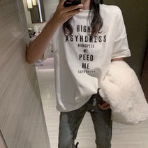 빈티지반팔티 박시룩 캐주얼 바캉스룩 라운드 여성 여름옷