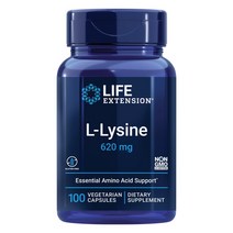 라이프익스텐션 L-리신 620mg 100베지캡슐, 개