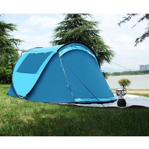 MBH 완전 자동 야외 텐트3-4사람 가족 캠핑 방비 자율 주행 해변 텐트의 빠른 개방 원터치 텐트 패스트캠프 원터치 텐트 원터치자동텐트 원터치 텐트 방수포, 더블, 3-4인간의 하늘 푸른