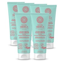 네츄라 시베리카 Natura Siberica hand cream 리페어 & 모이스춰라이징 블루 핸드크림 75ml, 6팩