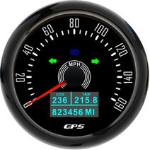 속도 측정기 타코미터 스피드건 타코메타 85mm 게이지 160 MPH 200 km/h GPS 속도계 3 in 1 다기능 COG TRI, 05 160MPH BN