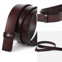 교체용 가죽 벨트띠(브라운) 남성혁대 가죽허리끈 남자슬림벨트