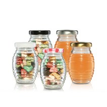 유리병 꿀병 벌꿀100ml (40파이), 골드, 1개
