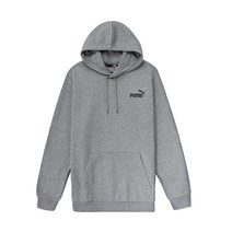 푸마 에센셜 스몰로고 기모 후드티 그레이 남자 플리스 긴팔 티셔츠 후디 586690-03