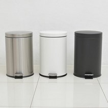 키펙스 유럽형 무소음 페달 휴지통 종량제 20L, 무광블랙