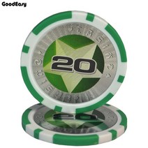 포커칩 홀덤 ABS/철 포커 칩 홀덤 몬테 카를로 카지노 액세서리 멀티 콜 11.5g 10 개/대, 05 20