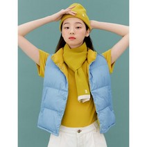 [국내 매장판] BEANPOLE LADIES [women] 스카이 블루 덕 다운 쇼트 베스트 BF1X36N03Q 253209
