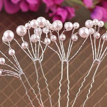 혼주 뒤꽂이 셀프 웨딩 한복 머리 장식 걸그룹 화이트 6 세트 반짝이는 헤어핀 불가사리 라인 석 진주 자형 롤빵 신부 스틱 퀸 쥬얼리 헤어 포크 액세서리