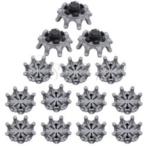 골프공 세척 세척기 브러쉬 기계 새로운 14pcs 교체 골프 신발 스파이크 핀 14 회전 빠른 트위스트 신발 스파이크 골프 연습 액세서리 61, 없음