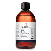 나상스 코코넛 오일 분획 500ml 유기농 인증 100% 퓨어 Naissance 426566, 500 ml (1er Pack)