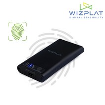 위즈플랫 S2Bio 지문인식 보안 SSD 외장하드 포터블 포켓 외장SSD, 블랙, 512GB