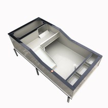 거북이 청거북 파충류 어항사육장 배수 페닌슐라쿠터, 1.00x0.5 베이지색