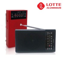 쇼프 롯데13 핑키라디오 AM FM 디오 라 효도라디오 7W8E8ECD, 1개, 블랙