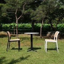 아웃도어 네트테이블세트 2인용 원형/정사각선택 야외용HPL상판 야외용의자 카페 정원용, 정사각, 화이트