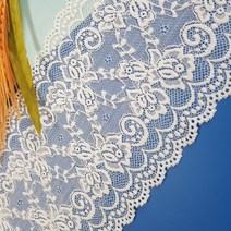 dklace 스판레이스모음 / 레이스 5392 폭 16cm 자가드 낙하판, 화이트
