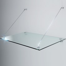 강화유리 캐노피 햇빛 가리개 비 눈 가림막 현관 창문 어닝 처마 차양, 강화유리 캐노피 SET1