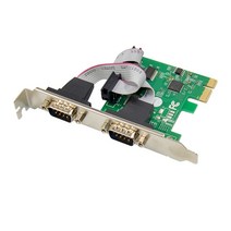 PCIE는 PC 용 직렬 포트 카드 DB-9 핀 RS-232 시리얼 산업 COM 포트 확장 카드 AX99100을 2 초, 하나, 초록