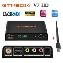 위성 TV 수신기 gtmedia v7 hd s2x dvb-ss2 지원 biss 키 h.264 1080p powervu 3g wifi v7hd 디코더 브라질, v7 hd 와이파이, 미국 플러그