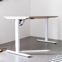 아씨방가구 심플 USB 전동식 높이조절책상 140cm, 색상:USB 높이조절 책상 그레이