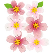 쥬쥬 펠트 벚꽃 6입 - 게시판꾸미기 환경미화 환경판
