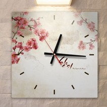 아트박스/꾸밈 ig209-향기시리즈_인테리어벽시계, B타입-보라꽃