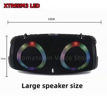 블루투스 스피커 앰프 100W 고출력 무선 TWS 서브 우퍼 휴대용 방수 카드 스피커 RGB 다채로운 회전 깜박이, 01 large size, 01 large size