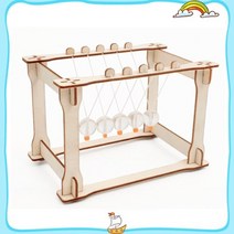 작용반작용 원리 실험 나무 뉴턴진자 만들기 에너지 중심 과학놀이 왕복 창작 학습 어린이 수업 체험