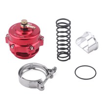 35psi Auto Aluminum JDM 50mm 밸브 Q 타입 Bov v 밴드 tial 플랜지 에어 릴리프 밸브 범용 높은 Qual, 빨간색