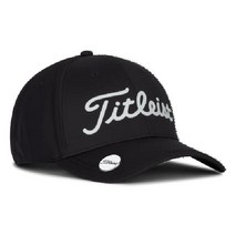 타이틀리스트(Titleist) 남성 골프 모자 플레이어 퍼포먼스 볼 마커 캡 HJ22CCM RDBK, 블랙 화이트