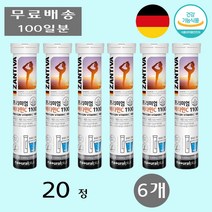 내츄럴플러스 잔티바 프리미엄 비타민C 1100 결합조직형성 제품 발포 직장인 20정 6개