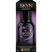 SKYN All Night Long Premium Silicone Based Lubricant Black Unscented 2.7 Fl Oz