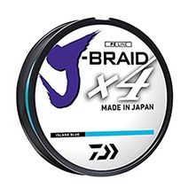 다이와 J-브레이드 X4 스풀 테스트 낚싯줄 15lb, Island Blue