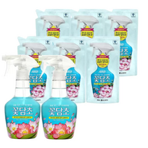 꽃담초 섬유탈취제 연꽃 400ml 2개+리필 320ml 6개, 2760ml, 1세트