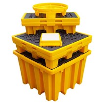 폐기물 누수 방지 팔레트 실험실 오일 유해 화학 물질, B타입 650x650x170 플라스틱 팔레트, 단일누출방지팔레트650*650*170