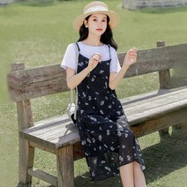 여행 중년 미시옷 마담 30대 벨트 순면 알프스 해변가 마소재 린넨원피스