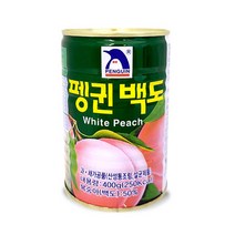 PG 펭귄 백도캔 과일 통조림 복숭아 캔, 1개