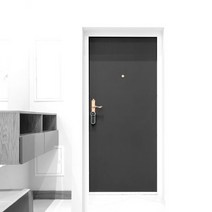 현대엘엔씨 인테리어필름 아파트 현관문 시트지 세트 122cm x 250cm, 딥그레이(S149)