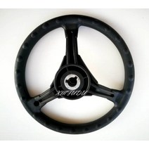 ABS 호환 교체 플라스틱 휠 리브 스피드보트 폰툰 파워 보트 요트용 310mm 3 스포크 3/4 인치 스티어, 한개옵션0