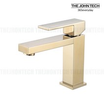 [더죤테크]제시단101G 유광골드 원홀세면수전, 1개