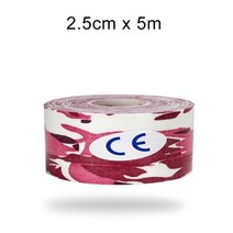 WorthWhile Kinesiology Tape 운동 회복 탄성 테이프 Kneepad 근육 통증 릴리프 무릎 패드 체육관 피트니스 붕대 지원, 14 2.5X500 Pink Camo