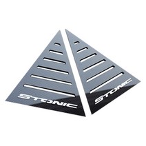 카이만 카본스타일 C필러 스포츠플레이트 스트라이프 화이트, 스토닉